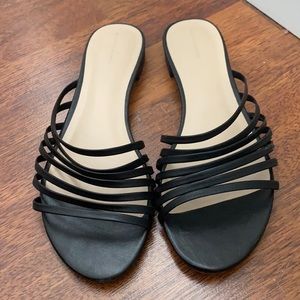 Something Navy flat sandals size 8